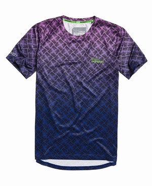 Superdry Active Ombre Fade Férfi Pólók Világos Lila | CABNU4371